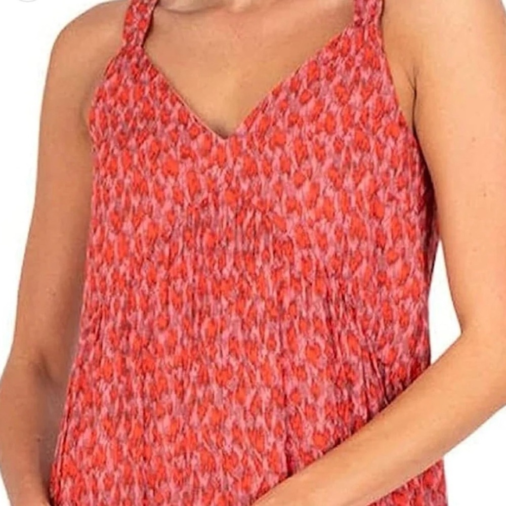 Joie Limited Edition V-Neck Ladies Maxi Tiered Skirt Red Dress - Picture 3 of 9